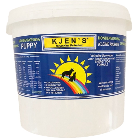 Kjen's geperst hondenvoer Puppy/Kleine rassen Zalm 3,5 kg