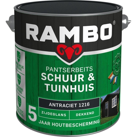Pantserbeits schuur en tuinhuis zg dek 1216 2,5l - Rambo