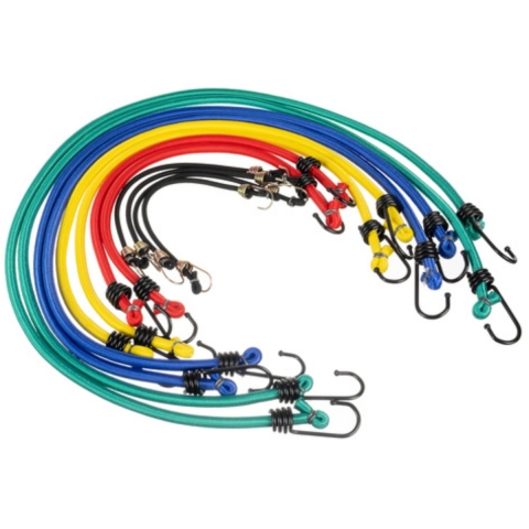 Xtrobb Bagagespinnen - 24x stuks - spanelastiek - multicolor - transportriemen -