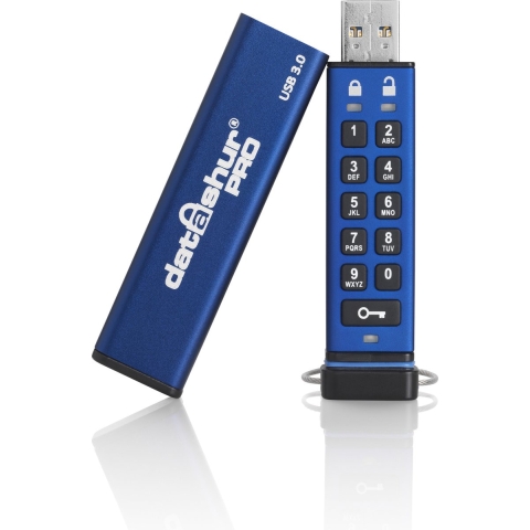iStorage datAshur® PRO USB-stick 32 GB Blauw IS-FL-DA3-256-32 USB-A 3.2 Gen 1
