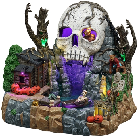 Halloweenminiatuur The Full Moon Lagoon 22x26x27 cm - Lemax