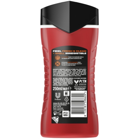 3x Axe 3-in-1 Douchegel Sunset Fresh 250 ml