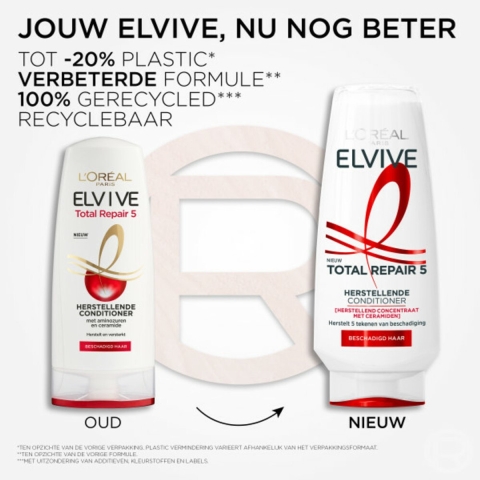 3x L'Oréal Elvive Total Repair 5 Conditioner 200 ml