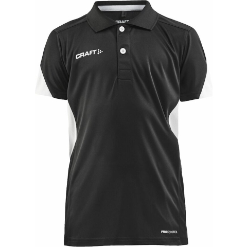 Craft 1908227 Pro Control Impact Polo Jr - Black/White - 134/140