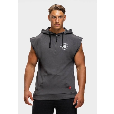 Gorilla Wear Huntley Mouwloze Hoodie - Grijs - S