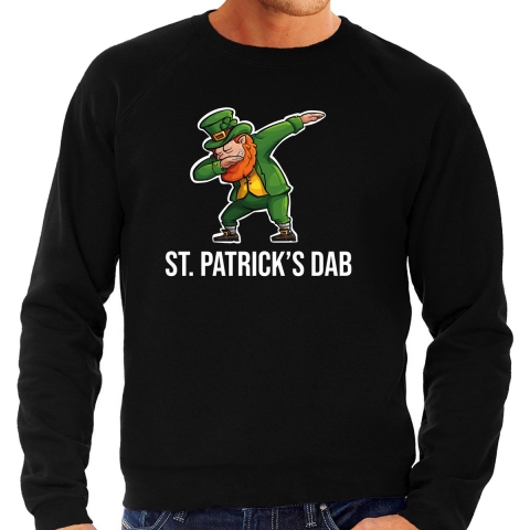 St. Patricks dab / St. Patricks day sweater / kostuum zwart heren L -