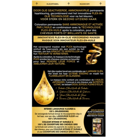 3x Syoss Color Oleo Intense 8-50 Natuurlijk Asblond