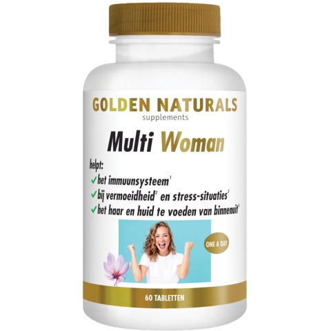 Gratis Verzending: 2x Golden Naturals Multi Woman 60 tabletten