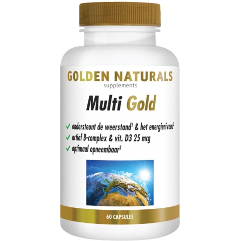 Gratis Verzending: 2x Golden Naturals Multi Gold 60 vegacaps