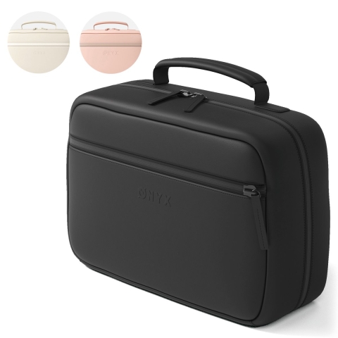 ONYX Toilettas M - Cosmetica Organizer - Slimme Indeling en Make-Up Spiegel - Zwart
