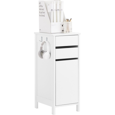 SoBuy FWT108-W - Bijzettafel - Compact 30x76x40cm - Wit