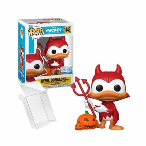 Disney Mickey and Friends Funko Pop Vinyl: Devil Donald with Pumpkin