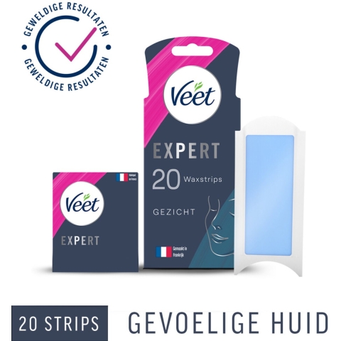3x Veet Expert Waxstrips Gezicht Sensitive 20 stuks