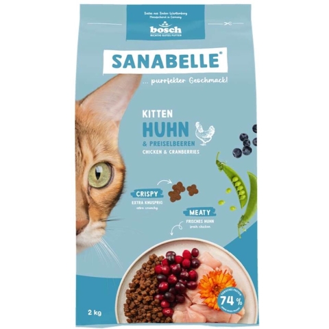Sanabelle Kitten met kip en cranberries kattenvoer 2 kg