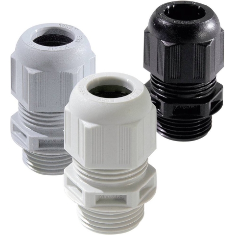 Wiska 10066500 Wartel M12 Polyamide Zwart (RAL 9005) 50 stuk(s)
