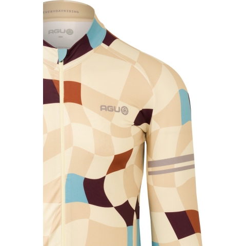 AGU Square Fietsshirt Lange Mouwen Performance Heren - Geel - M