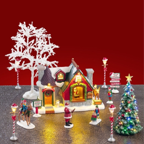 Kerstdorpminiatuur Santa's Snack Shack Set 15x50x26 cm - Lemax