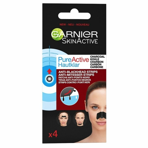 2x Garnier SkinActive Pure Active Charcoal Neusstrips 4 stuks