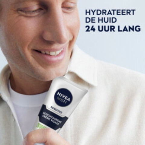 3x NIVEA Men Gezichtscrème Sensitive 75 ml