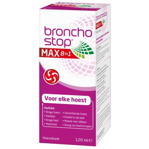 2x Bronchostop Max 8-in-1 Hoestdrank 120 ml