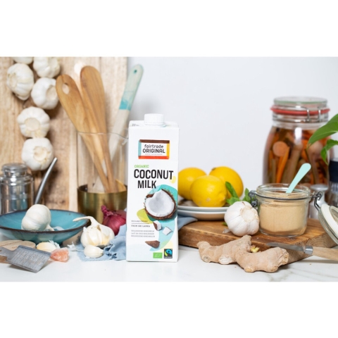 3x Fairtrade Original Kokosmelk Biologisch 1 liter