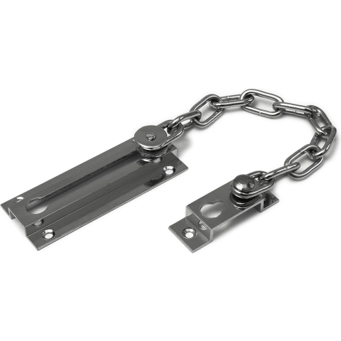 Deurketting - 2x - messing verchroomd - met schroeven - deur beveiliging -
