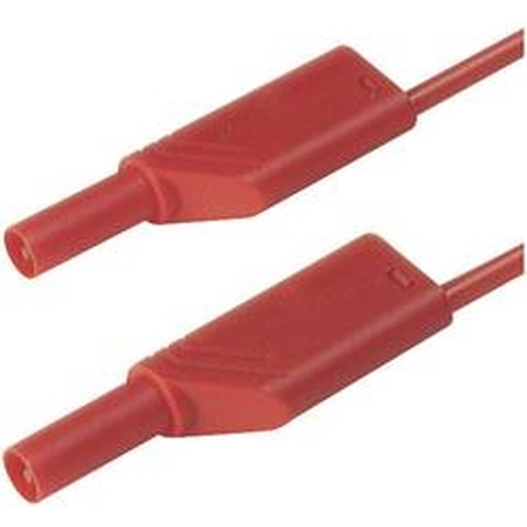 SKS Hirschmann MLS SIL WS 200/1 Veiligheidsmeetsnoer Banaanstekker 4 mm Banaanstekker 4 mm 2.00 m Rood 1 stuk(s)