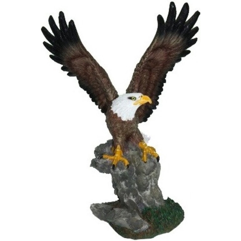 Amerikaanse zeearend beeldje - decoratie - polystone - 28 cm -