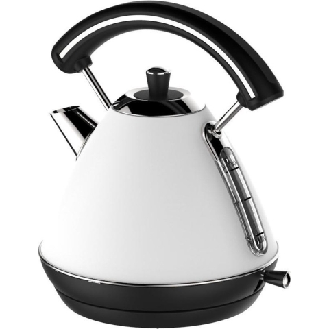 Schäfer Retro Waterkoker 1.7L 2200W Wit/Zwart/RVS