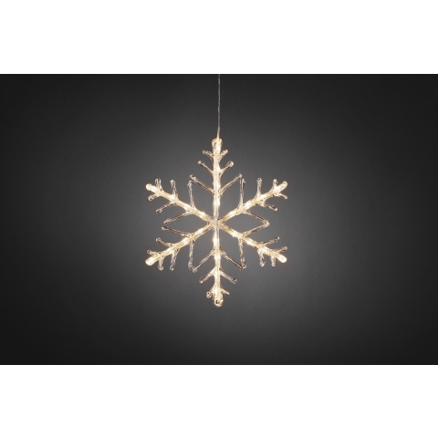Konstsmide kerstverlichting - sneeuwvlok - 40 x 1,5 x 40 cm - IP44 - transparant
