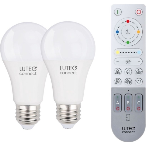 Lutec Smart Set - 2x LED-lamp & afstandsbediening - Lutec Connect