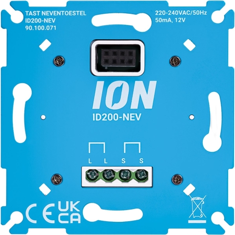 Ion Industries - inbouw Touch LED-dimmer neventoestel - 0,3 tot 200W - met schroefbevestiging