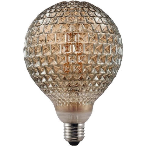 Nordlux Deco - Ø 12,5 x 17,7 cm - E27 - 2W niet dimbaar - 2200K - gerookt