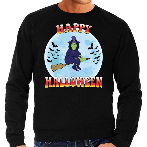 Happy Halloween heks verkleed sweater zwart voor heren L -