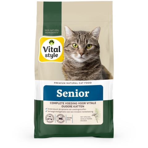2x Vitalstyle Senior Kattenvoer 3,5 kg