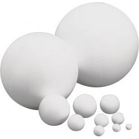 Piepschuim bol/bal - Set van 8x stuks - wit - D12 cm - styropor - hobby figuren - DIY - knutselen -