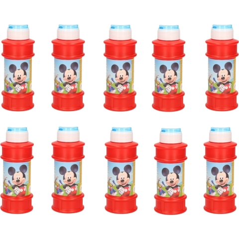 Disney Mickey Mouse bellenblaas - 10x - met spelletje - 175 ml - voor kinderen -