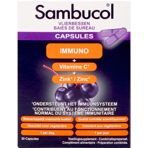 Gratis Verzending: 2x Sambucol Immuno Forte Capsules 30 capsules