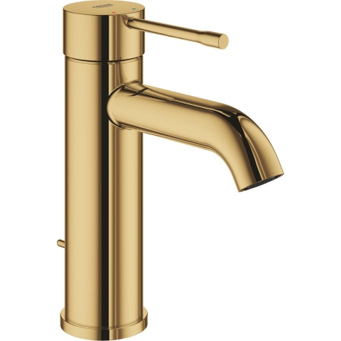 GROHE Essence New - Wastafelkraan - Lage uitloop met trek-waste - Cool Sunrise
