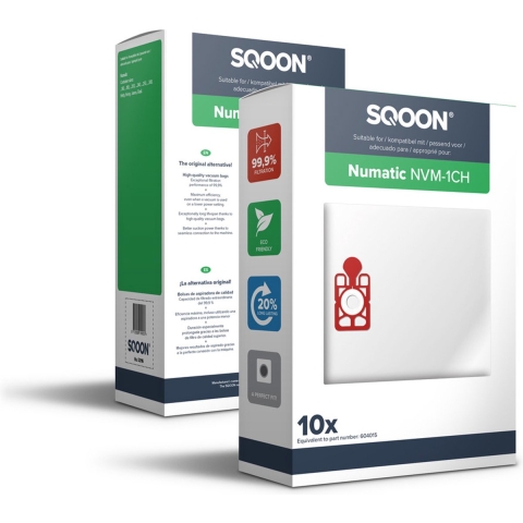Sqoon Numatic NVM-1CH Stofzuigerzakken 10 Stuks