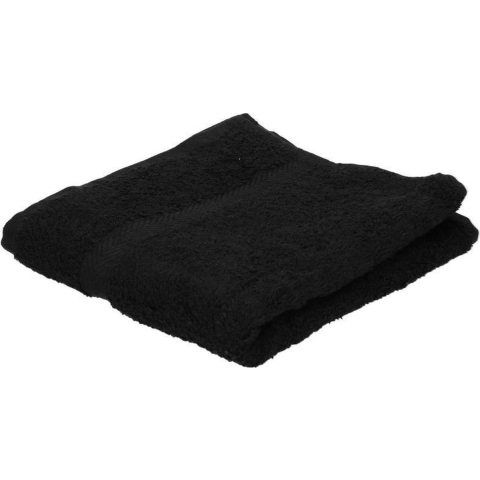 Set van 8x stuks luxe handdoeken zwart 50 x 90 cm 550 grams -