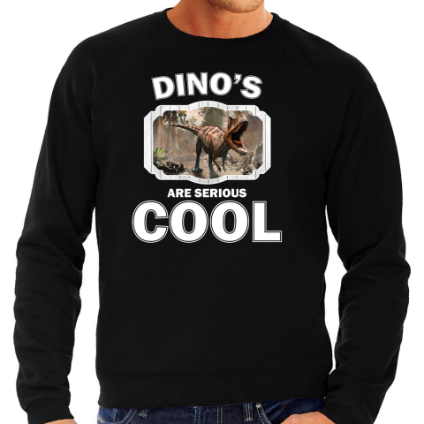 Dieren carnotaurus dinosaurus sweater zwart heren - dinosaurs are cool trui 2XL -