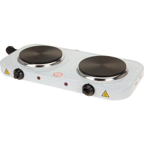 Kookplaat elektrisch - 2 pits - 48 x 27 cm - 1000 W - camping kooktoestel -