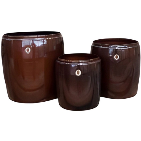 Pot met rand Bruin S 20x21cm - Buitengewoon de boet