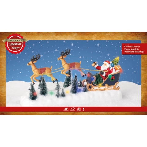 LED scenery l11.5b39.9h20.8 cm multi kerst - Lumineo