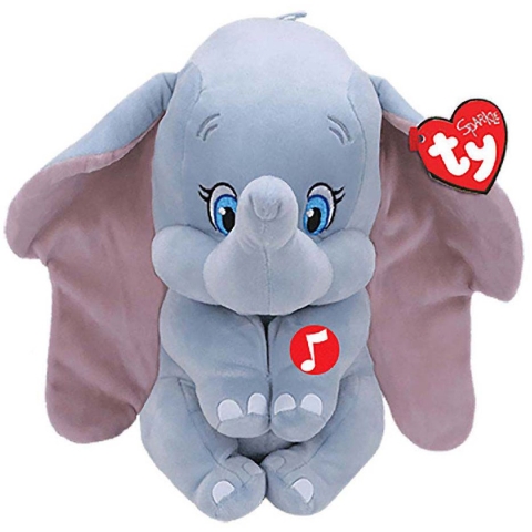 TY Beanie Boos Sparkle Knuffel Disney Dumbo + Geluid 24 cm