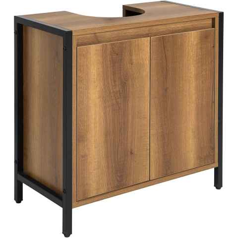 SoBuy BZR63-PF - Wastafelmeubel - Ruimtebesparend design - Bruin
