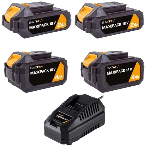 Batavia 18V Power Pack - 4 batterijen&snellader