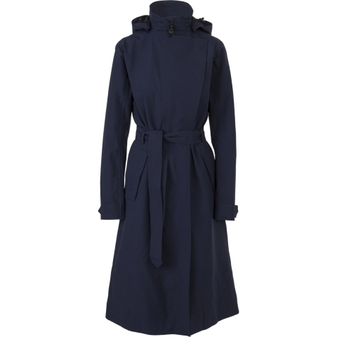 AGU Trench Coat Long Regenjas Urban Outdoor Dames - Deep marine - L - Waterdicht