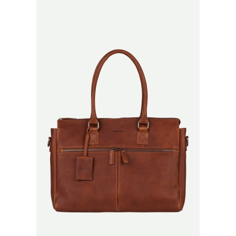 BURKELY Antique Avery Laptopbag 15.6"- Schoudertas - Cognac